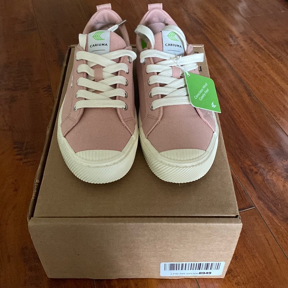 Cariuma Shoes - **Cariuma OCA 100103R02W Pink Low Top Canvas Shoes Sneakers